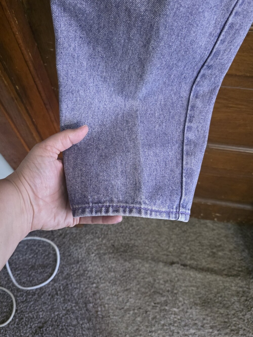 Lizwear Vintage Pleated Mom Jeans Acid Washed Lavender Size 8 - Picture 4 of 12